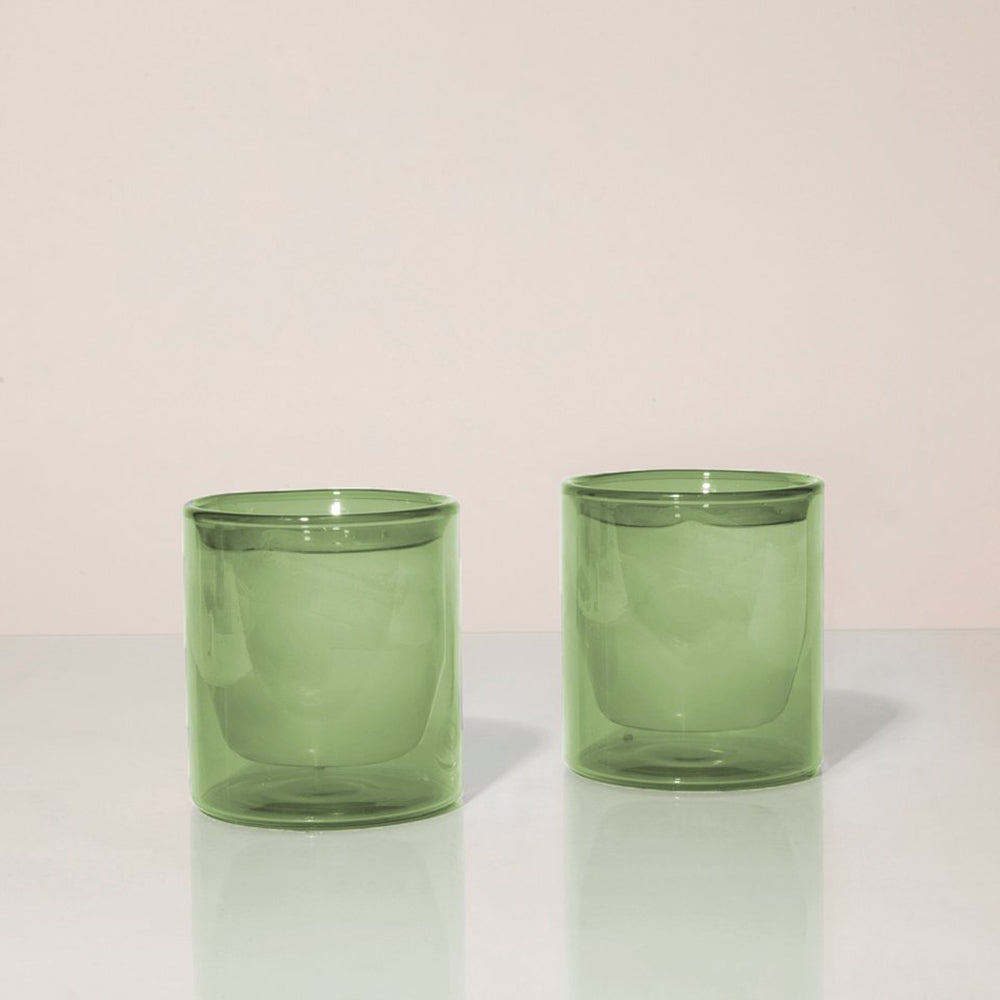 Yield Double-Wall Glasses - Set of 2, Hot Cold Glass, Modern Scandinavian Design Huset
