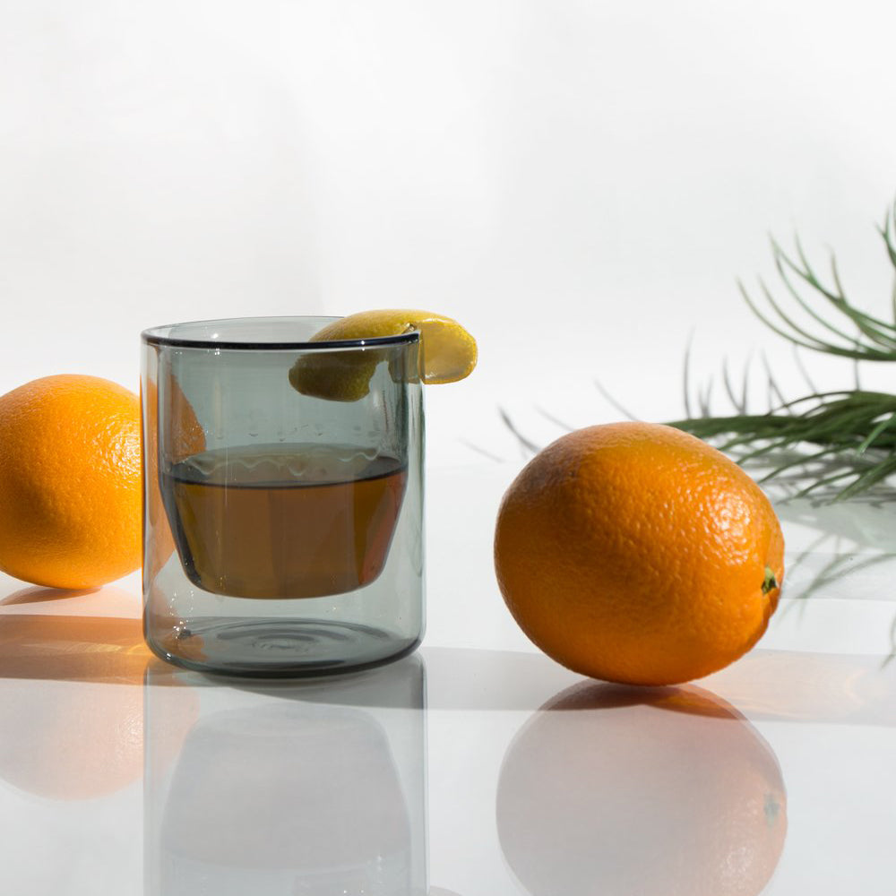 Yield Double-Wall Glasses - Set of 2, Hot Cold Glass, Modern Scandinavian Design Huset