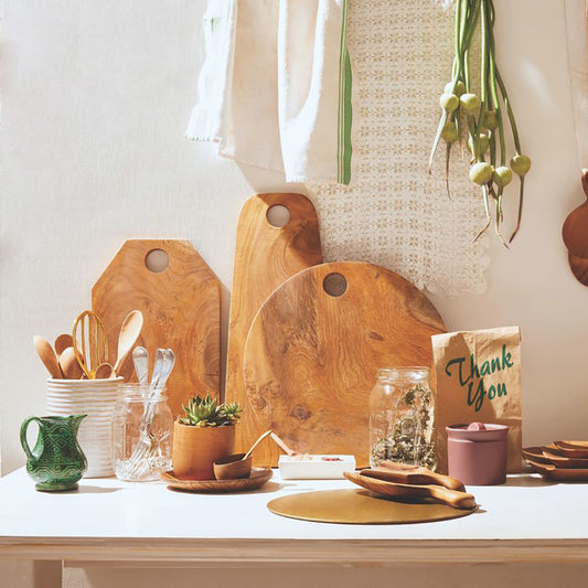 Sir Madam Teak Root Cutting Board