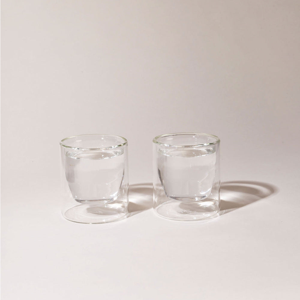 Yield Double-Wall Glasses - Set of 2, Hot Cold Glass, Modern Scandinavian Design Huset