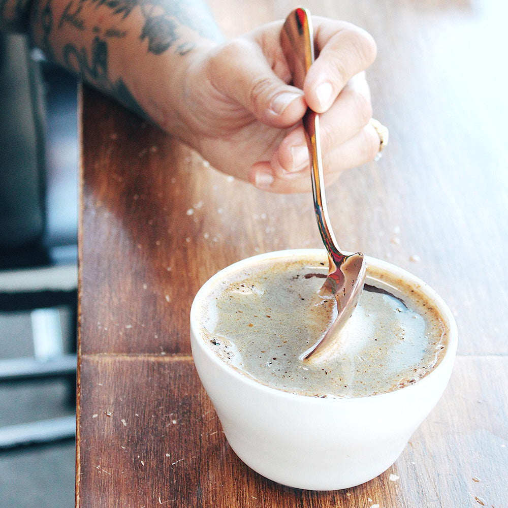 What is cupping? It’s a way to evaluate coffee quality. Cupping is favored by coffee professionals because it’s an easy way to taste multiple coffees at once. Find these spoons at Huset a Scandinavian store on Abbot Kinney