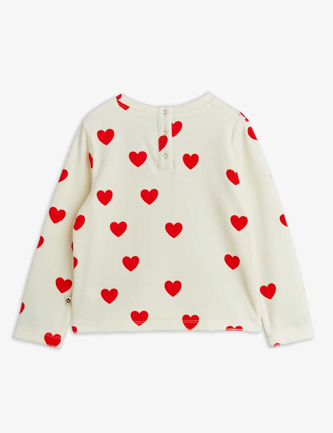 Mini Rodini Hearts Aop Velour Top