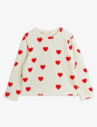 Mini Rodini Hearts Aop Velour Top
