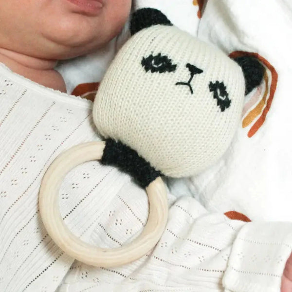 Handmade Rattle Ring Panda