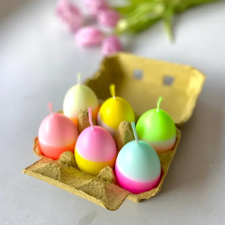 Dip Dye Easter Egg Candles