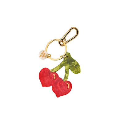Hand-Painted Keychain, Bag Charm, Fun, Decorative, Accessories, Scandinavian Modern Design, Huset, Hearts Cherries
