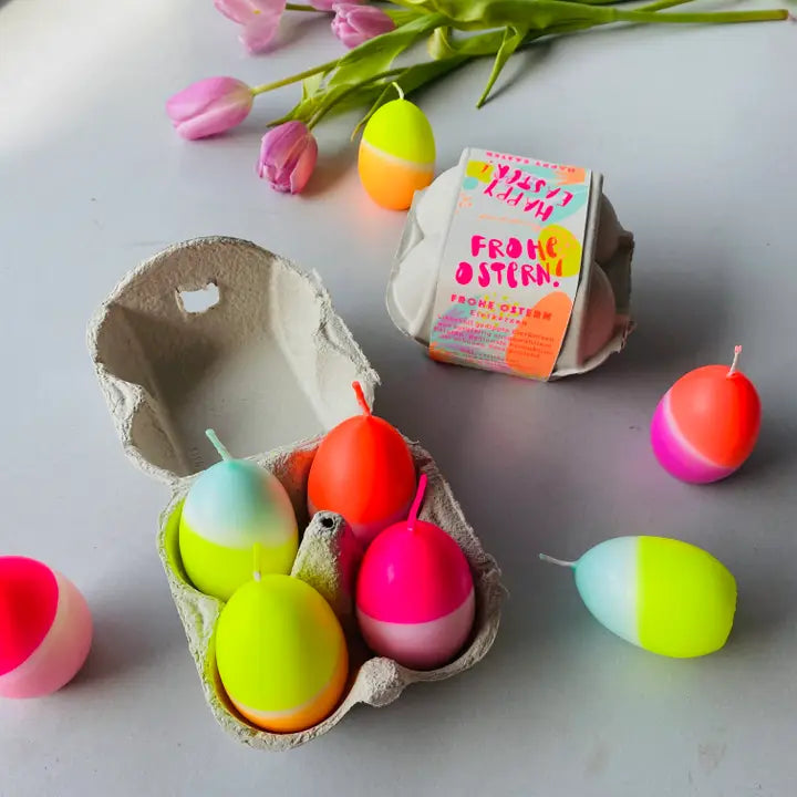Dip Dye Easter Egg Candles