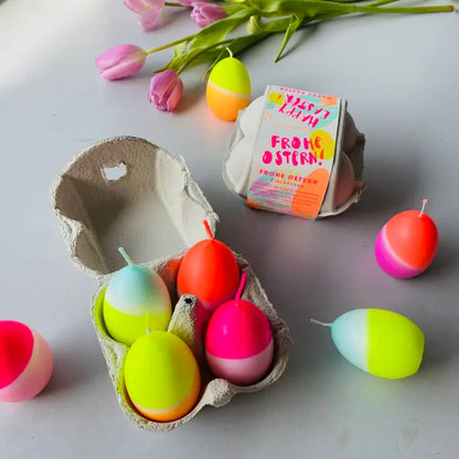 Dip Dye Easter Egg Candles