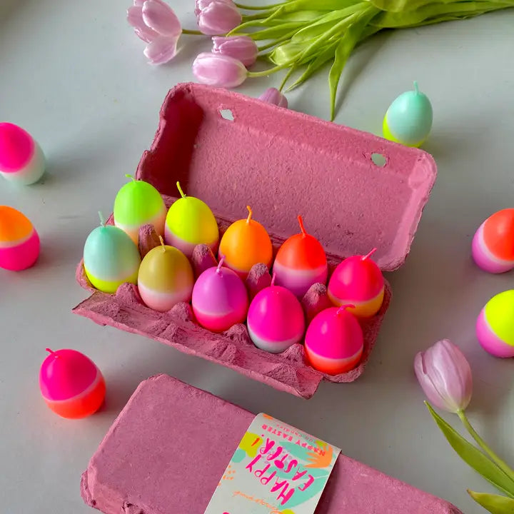 Dip Dye Easter Egg Candles