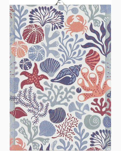 Ocean Tea Towel Shell Coral Ekelund