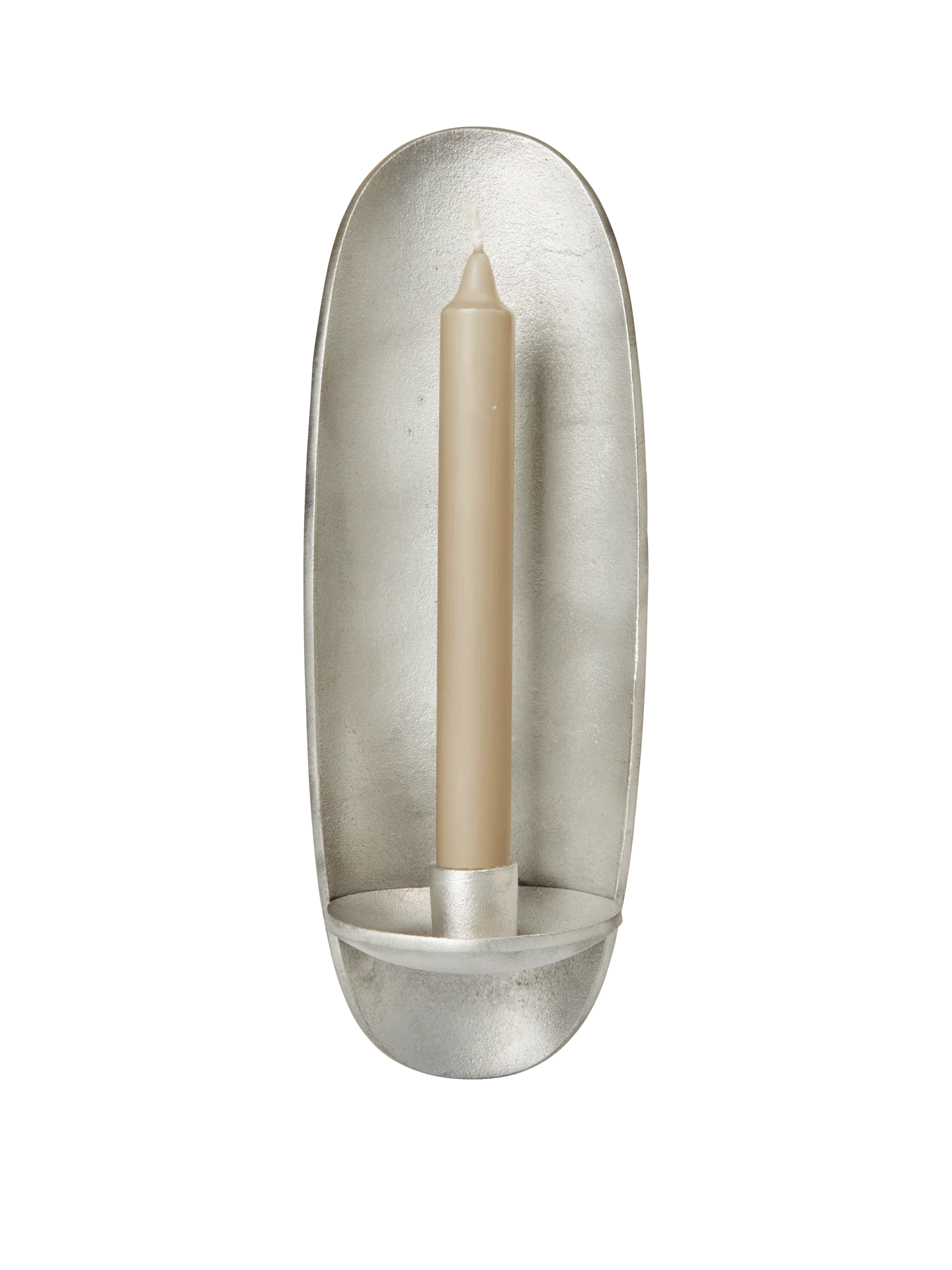 Named after the Greek word for ‘spiritual love and charity,’ the Agapé Wall Candle Holder is crafted from recycled cast aluminium. Its rustic surface creates a mesmerising ambience, infusing your surroundings with a sense of warmth and spirituality while adding a touch of elegance. Designed to fit a 2.2 cm taper candle, the Agapé Wall Candle Holder is wall-mounted, seamlessly combining functionality with timeless beauty.