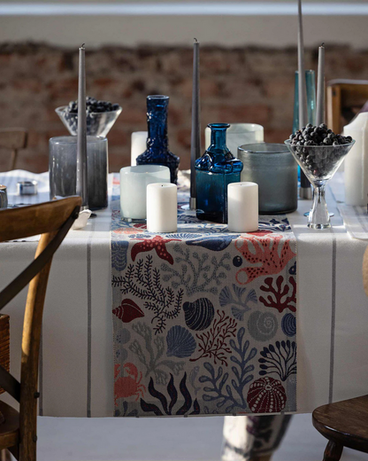 Arielle Table Runner Ocean coral shells