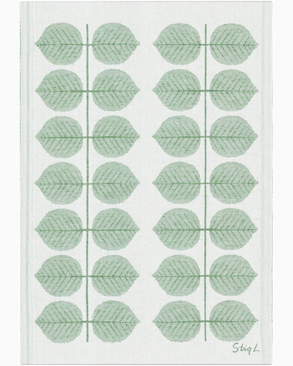Stig Lindberg Tea Towel Leaves green