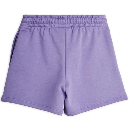 Purple shorts on a white background
