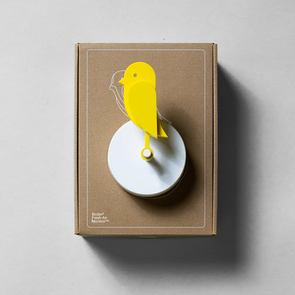 When air quality is poor, Birdie® will drop down when the level of CO2 is higher than 1.000 ppm for more than 10 minutes. When the level of CO2 drops below 800 ppm again the Birdie will return to standing position. It's very important to get airflow when you ventilate your home - you can get optimal airflow by opening multiple windows at once. Danish Health Authorities recommend ventilating for 5-10 minutes 2-3 times a day. Something that is very easy to forget to do. Unlike other air quality monitors, Bird