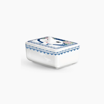 Dora Porcelain Butter Dish, Dish, Display Box, Danish Design Classics, Face, Cheerful