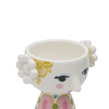 Bjørn Wiinblad Eva Tealight Holders - Set of 2, Egg Cup, Face, Classics, Colorful, Fun, Danish Classics