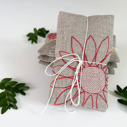 Filled with lavender. Sachets measure 3.5"X5.5". Bundle of three. smells like the french countryside, incredible and floral with beautiful detailed embroidery.