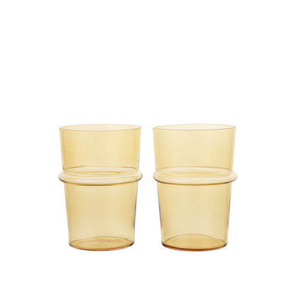 Ferm Living Boya Tall Glasses - Set of 2 Yellow