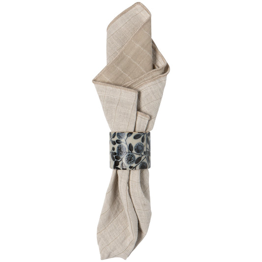 Complete the table setting with lightweight yet durable stoneware Calendula napkin rings. Capture the essence of water, air, earth, and fire with this collection that soothes, revives, grounds and ignites—awakening our natural connection to the elements.