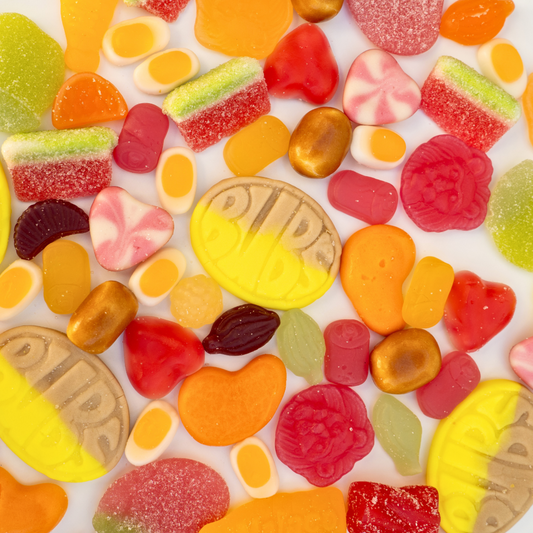 An assortment of colorful Swedish candies including Bubs. Satisfy your sweet tooth. The candy is free from GMO and artificial sweeteners. Choose between 5 assorted mixes straight from Sweden. Perfect for gifting, parties, or treating yourself to something special. You can find this candy at Huset Shop on Abbot Kinney Boulevard in Venice California. 