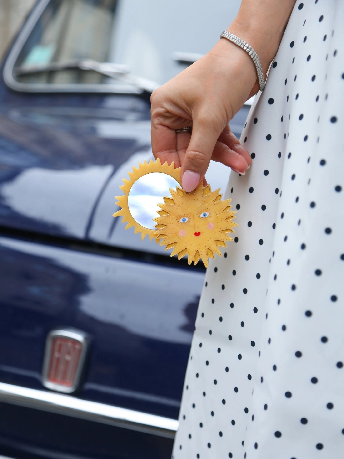 Hand-Painted Compact Mirror - Huset | Your house for modern Scandinavian living
