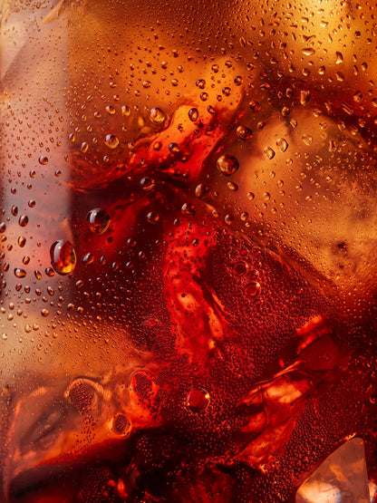 Close up Cola Soda with bubble