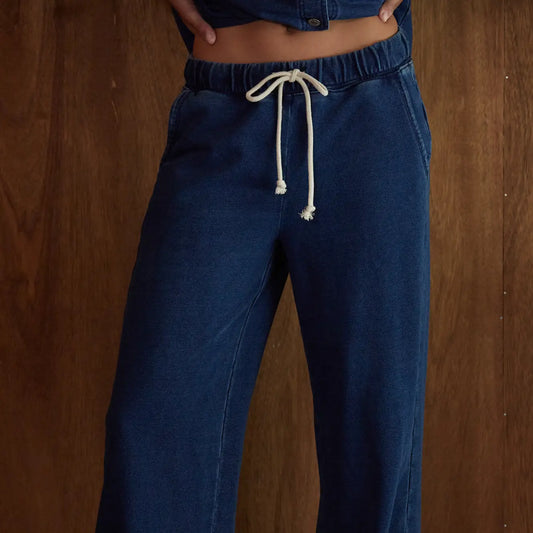 Knit Cotton Wide Leg Pants