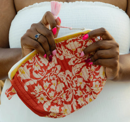 Quilted Zipper Pouch