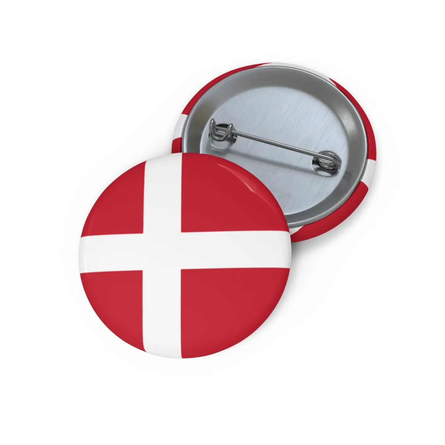 Add some Danish pride to any outfit by accessorizing with this pin.