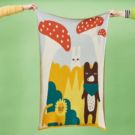 Wee Ones Cotton Mini Blanket, Donna Wilson, Children, Kids, Mushroom, Animal