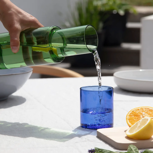 Duo Tone Glass Carafe, Color-block, colorful, Quality, Eco-friendly