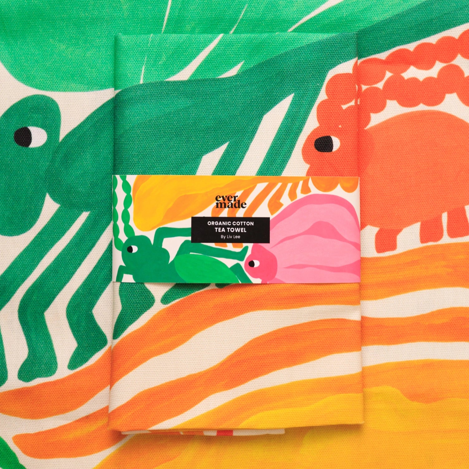 Printed on organic cotton and made in the UK, it is designed for everyday use while still feeling like a small piece of art. The rich colours bring warmth and depth to the kitchen.