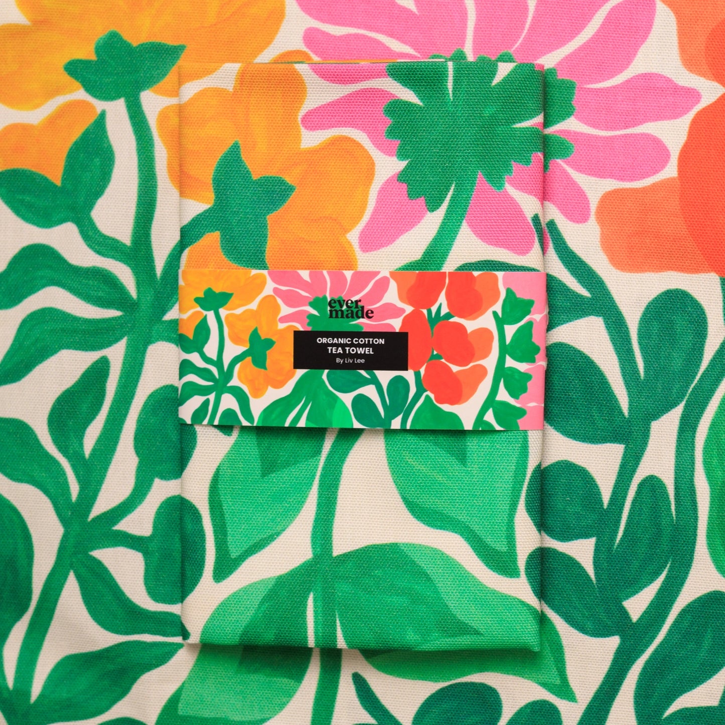 Printed on organic cotton and made in the UK, it is designed for everyday use while still feeling like a small piece of art. The rich colours bring warmth and depth to the kitchen.