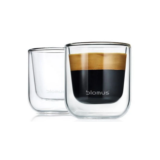 Double-Wall Nero Glasses, Coffee, Hot, Cold, Clear, Glassware, Simple, Serve, Drink, Dine, Blomus