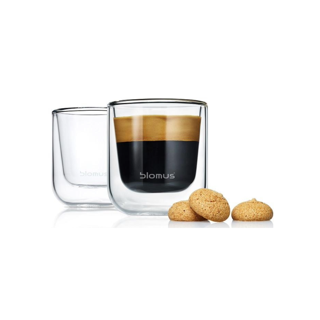 Double-Wall Nero Glasses, Coffee, Hot, Cold, Clear, Glassware, Simple, Serve, Drink, Dine, Blomus