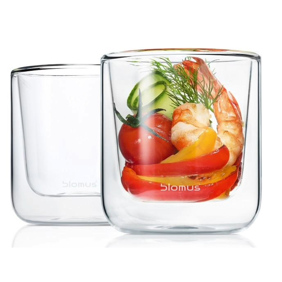 Double-Wall Nero Glasses, Coffee, Hot, Cold, Clear, Glassware, Simple, Serve, Drink, Dine, Blomus