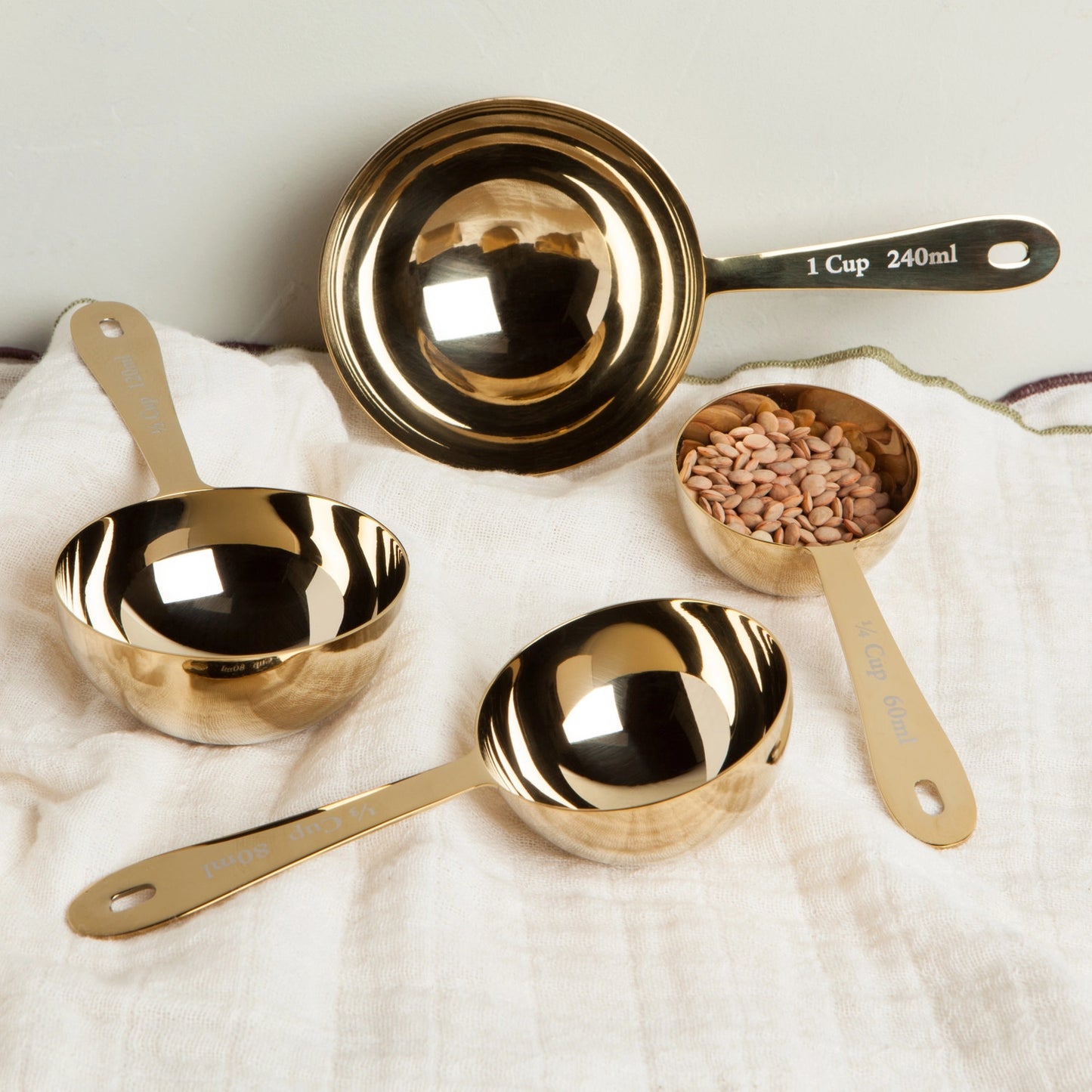 Danica Element Gold Measuring Spoons & Cups Set of 4