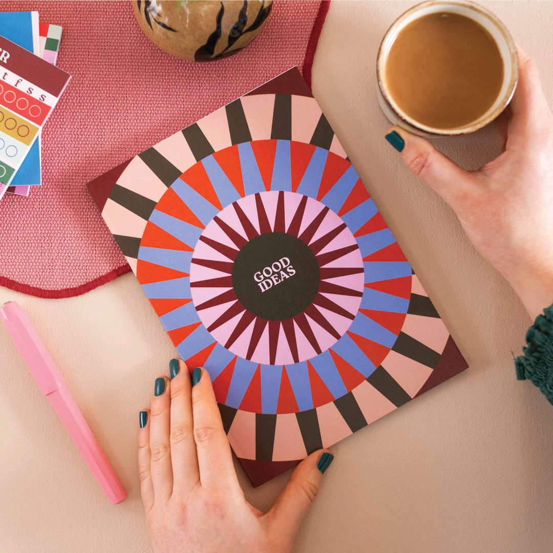 A5 Pattern Notebook, Lined, Stationary, Journal, Pattern, Colorful Design