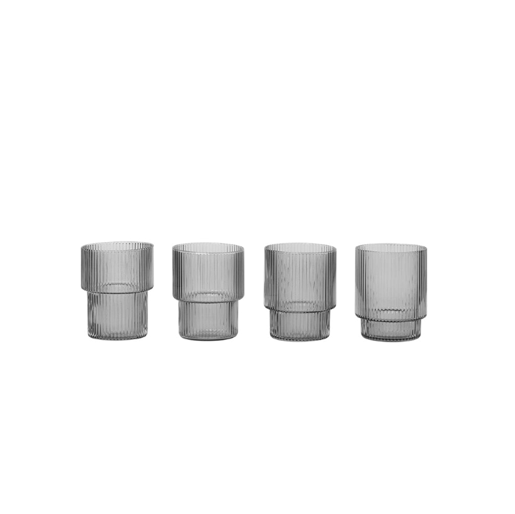 Ferm Living Ripple Glasses (Set of 4) - Huset | Your house for modern Scandinavian living