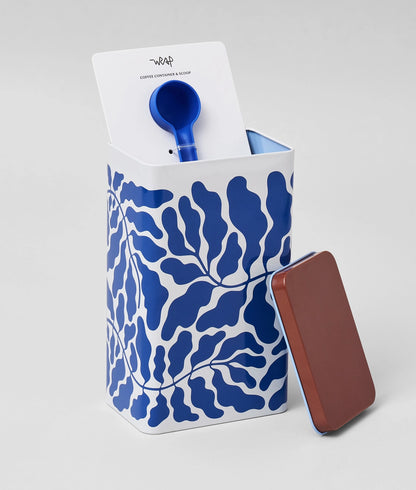 Perfect for storing coffee, as well teas and other dry goods, and adding a touch of print and pattern to kitchen shelves.