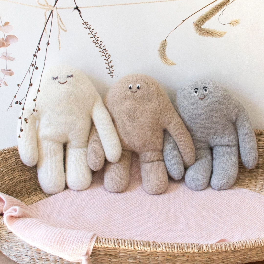 Wonder is a&nbsp;curious little monster&nbsp;always ready to explore&nbsp;the world. Whisper is a thoughtful little monster, and a good listener full of ideas. Dreamer is a sleepy little monster who loves to share his big dreams. A blabla friend is a friend for life!&nbsp;Each friend has a hand knit expression that is different. Plus, you'll support a small business and local artisans who craft unique products with love and care!