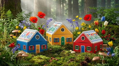 Your dream getaway home is out there, and it’s more charming than you can imagine! This little cottage is packed with playful details to delight your senses! Just open the front door drawer to discover 100 lovely blue-tipped matches tucked inside.