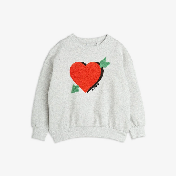Mini Rodini Arrowed Heart Chenille Sweatshirt