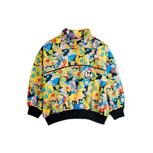 This pattern reminds us of the Japanese colorful graphic art with lots of eye catching detail, but it is a new Mini Rodini pattern for their Fall Collection. It includes an embroidered Mini Rodini patch.