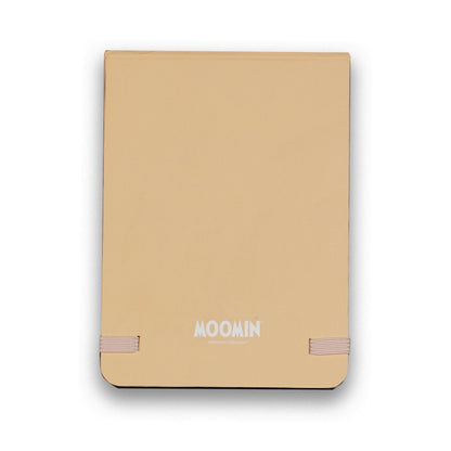 Beige notebook with 'MOOMIN' branding on a white background