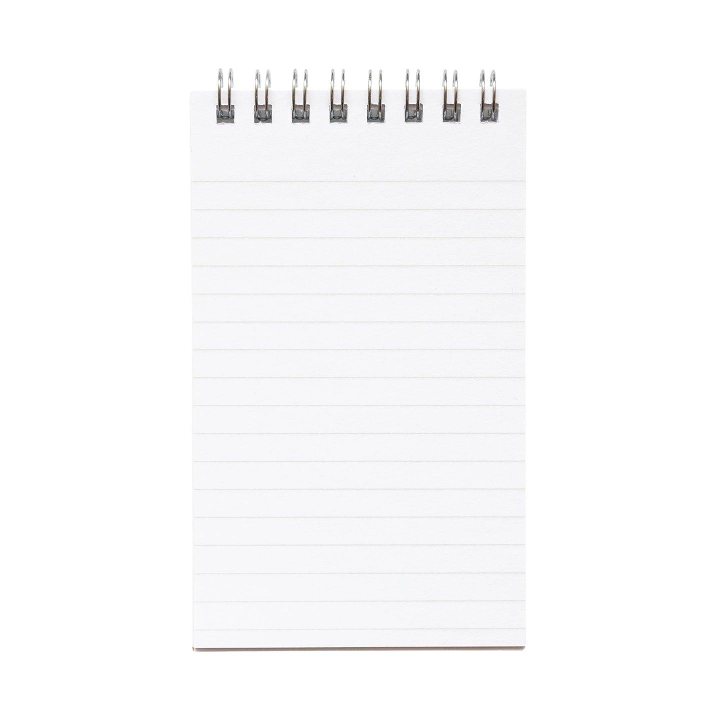 Blank notepad with wire binding on a white background