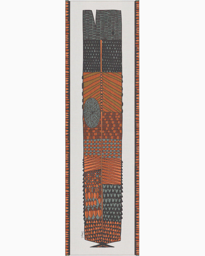 Fish Stig Lindberg table runner orange brown