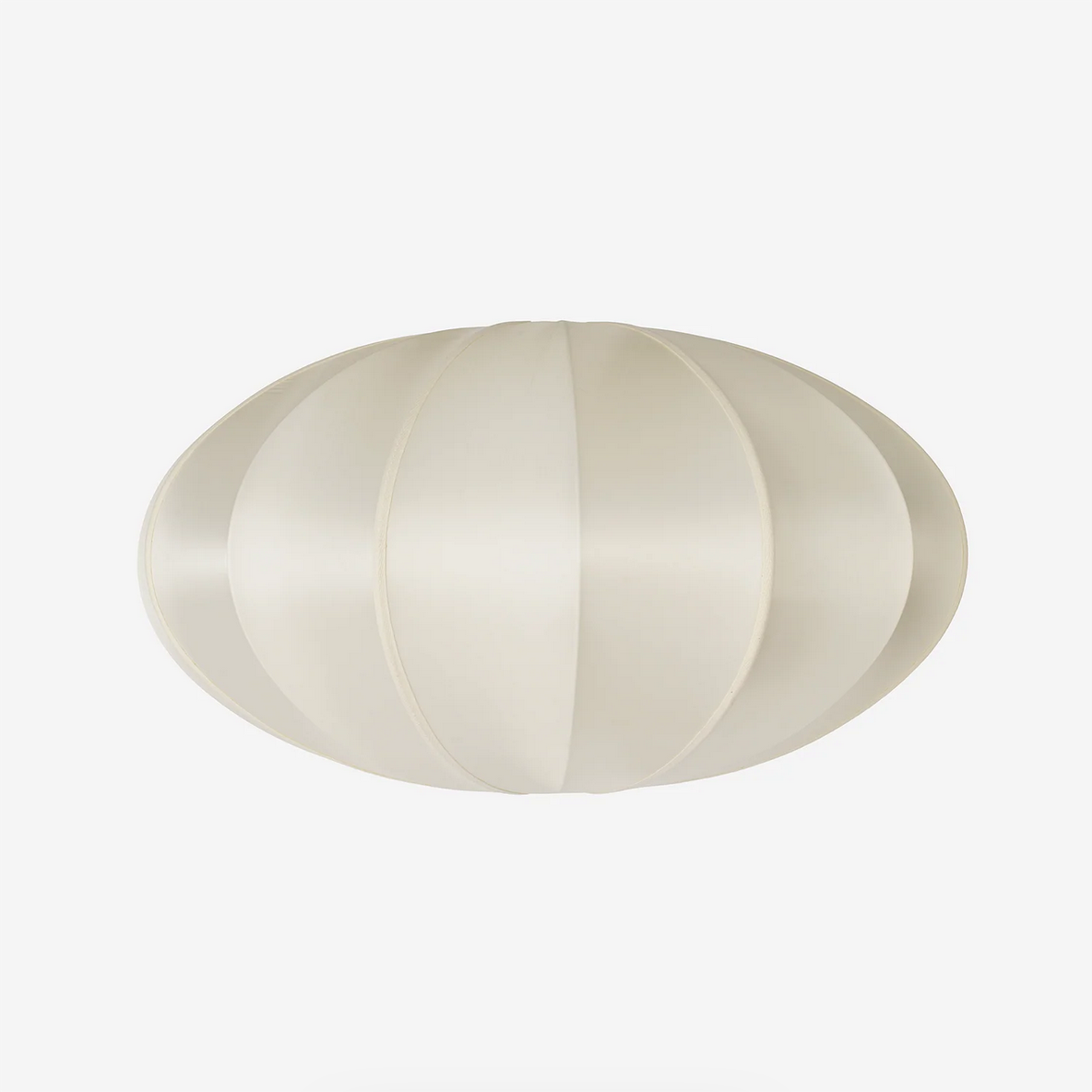 Round, beige lampshade on a white background
