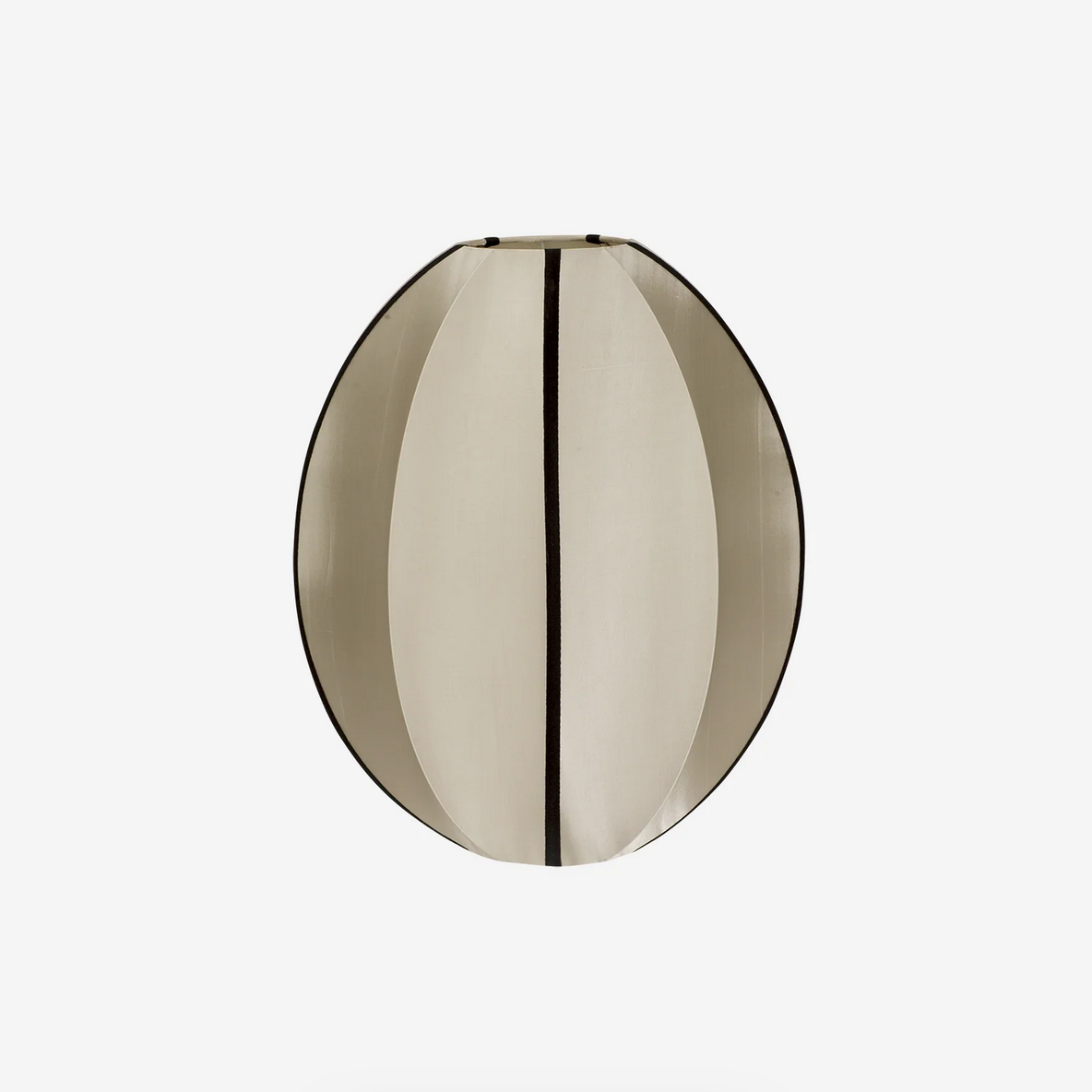 Oval Lamp Silk with black ribbon Danish light design 